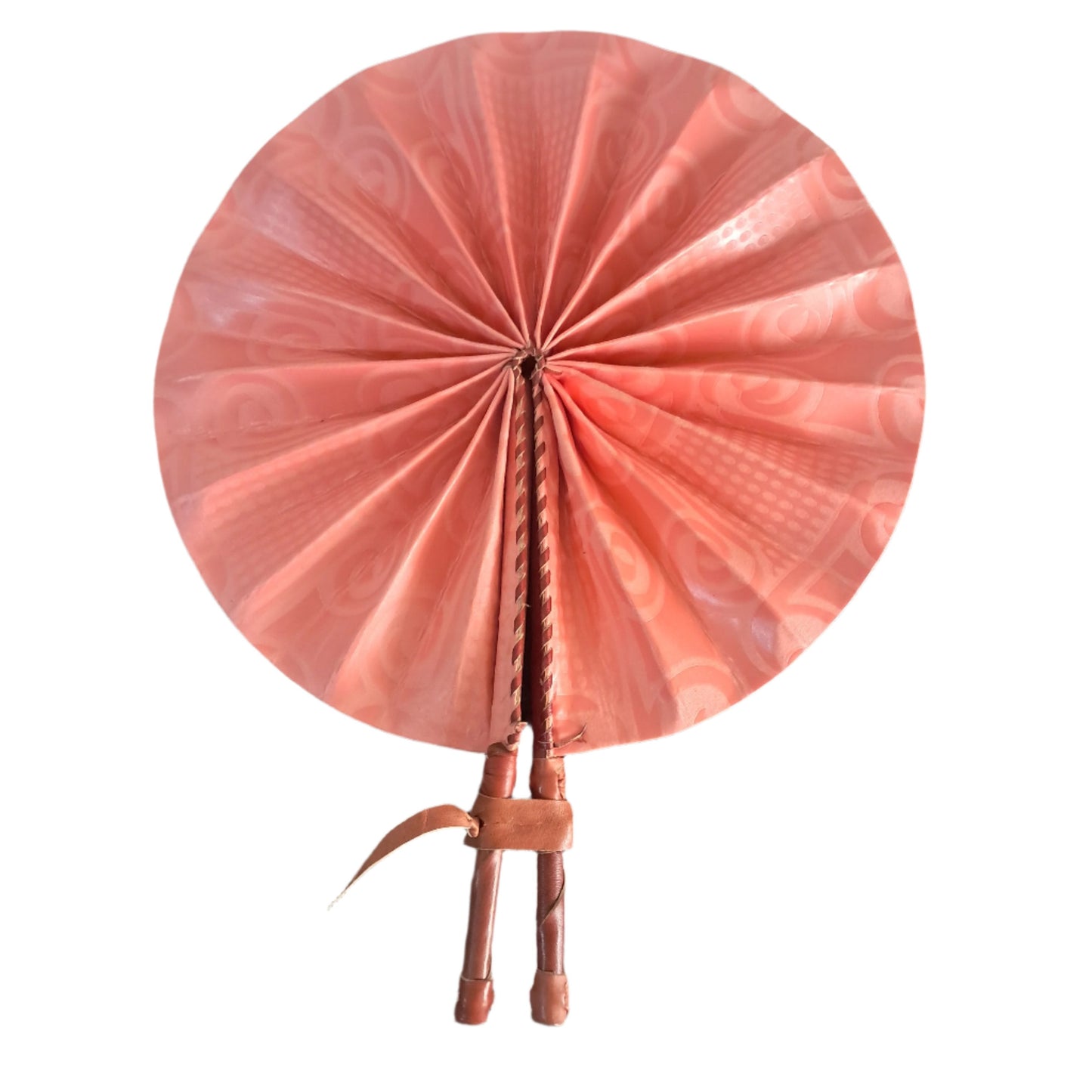 Ghanaian Plain Fabric Fan - PF003 Peach