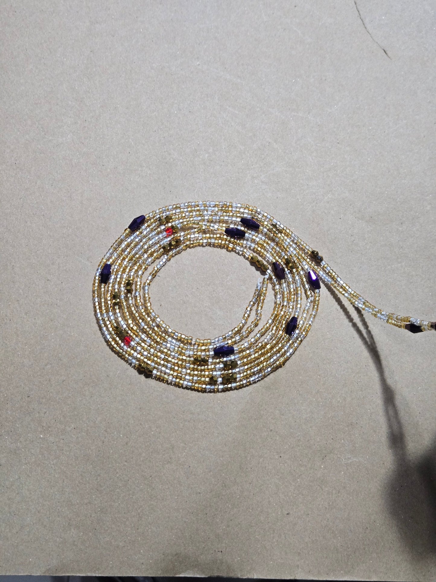 Mixed Waist Beads with Crystals – Handmade African Tie-On
