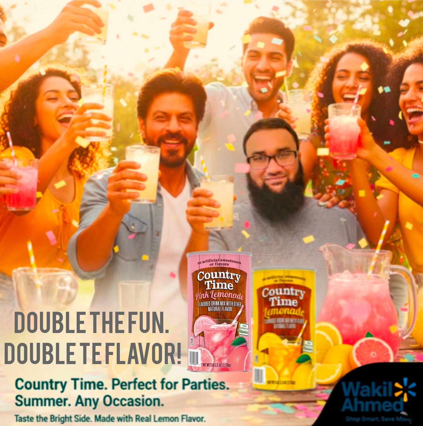 Country Time Lemonade & Pink Lemonade Mix 4-Pack 82.5 oz