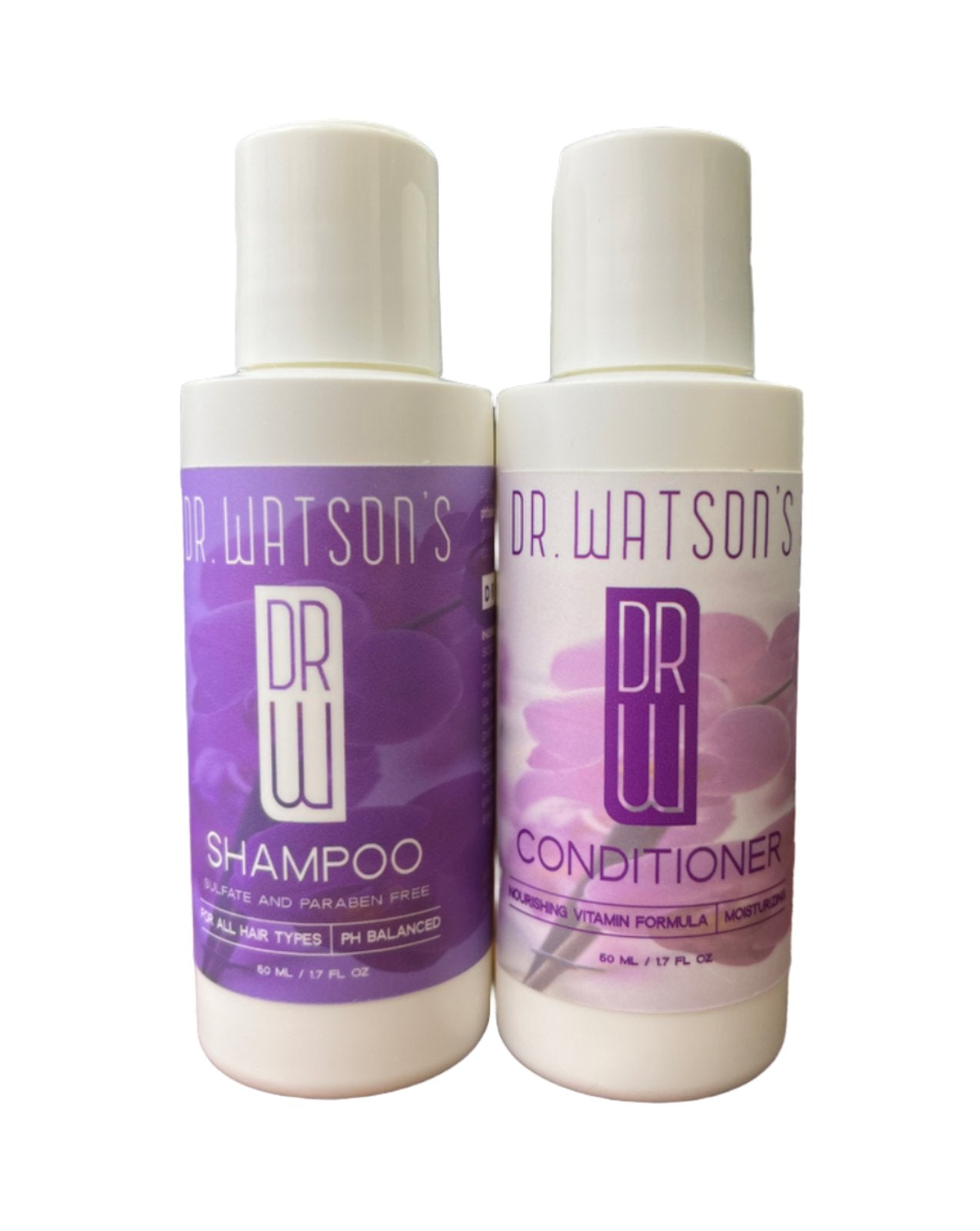 Dr. Watson's | Essential Shampoo & Conditioner Sample Pack | Sweet Pea | 2 Oz Each