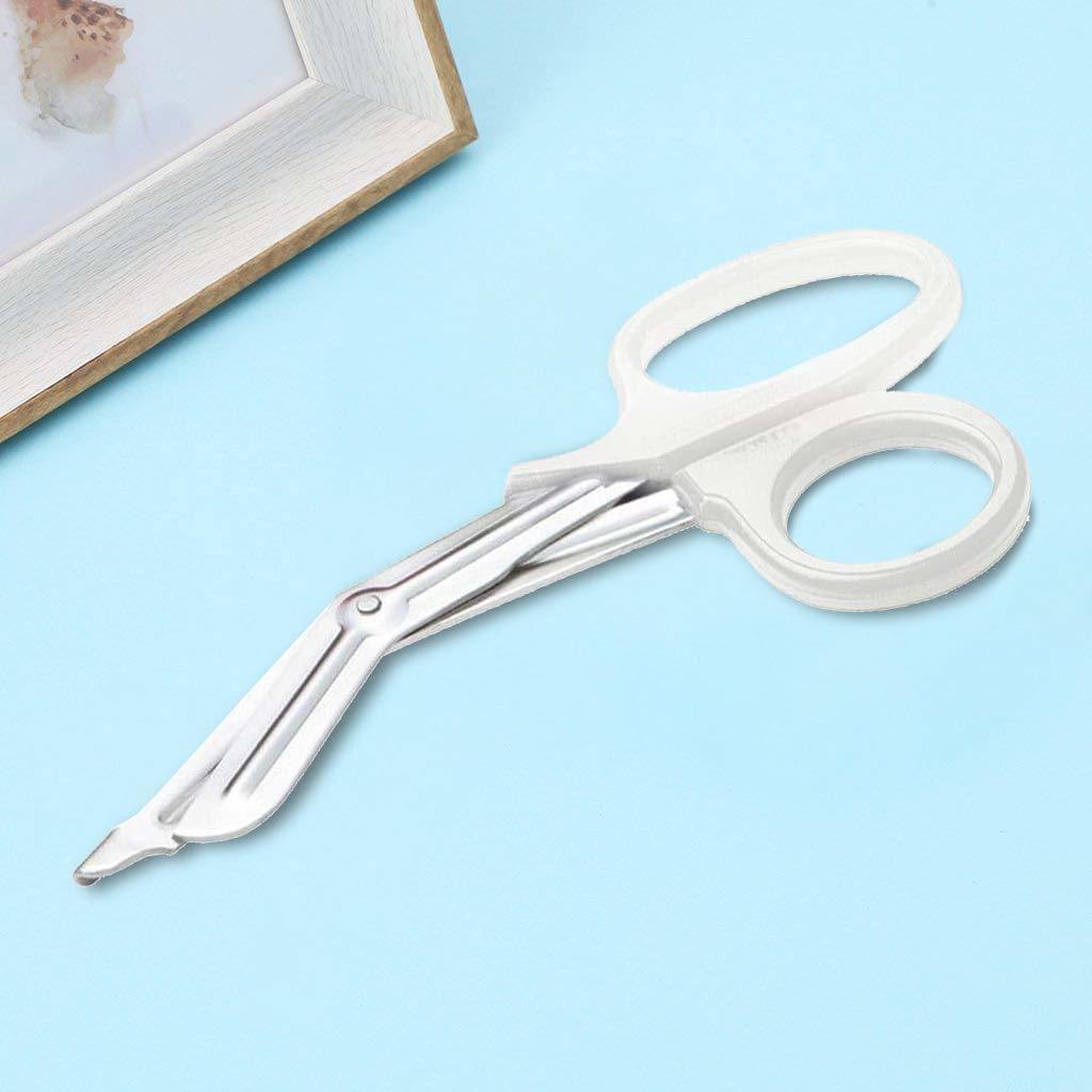White Trauma Shears 7 1/4", Medical Scissors for Nurses 7.25', Heavy Duty Surgical Scissors, Stainless Steel Bandage Scissors, Durable and Reliable Nurse Scissors, Medical Shears for Emergency