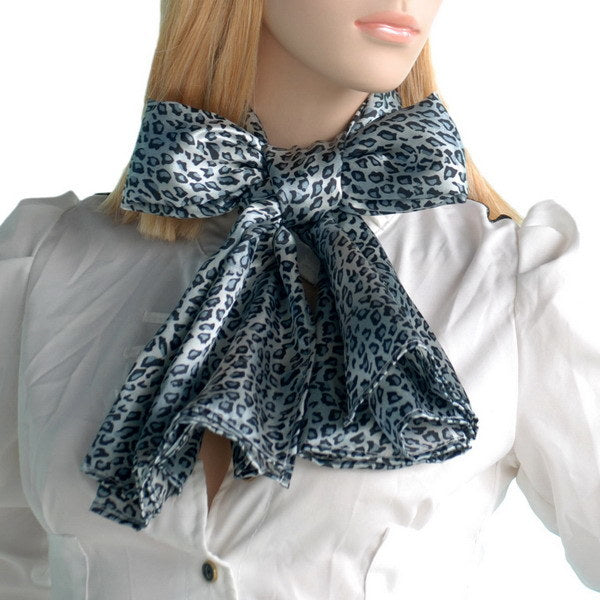 Blando Light Blue Leopard Stylish Delicately Soft Silky Scarf/Wrap/Shawl(Large)