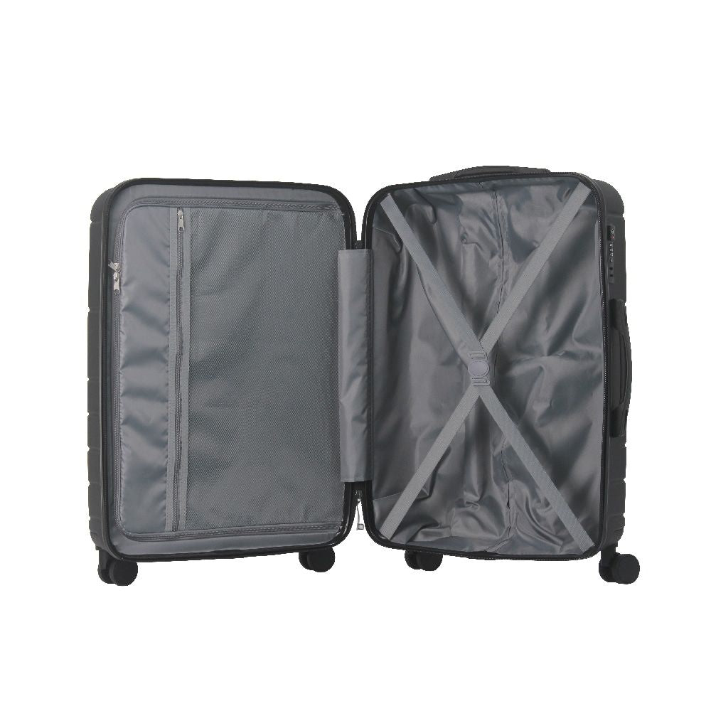Luggage Sets ABS Hardshell 3pcs Luggage, Lightweight Durable Suitcase sets Spinner Wheels Suitcase with TSA Lock 20''24''28'' Available(Black)