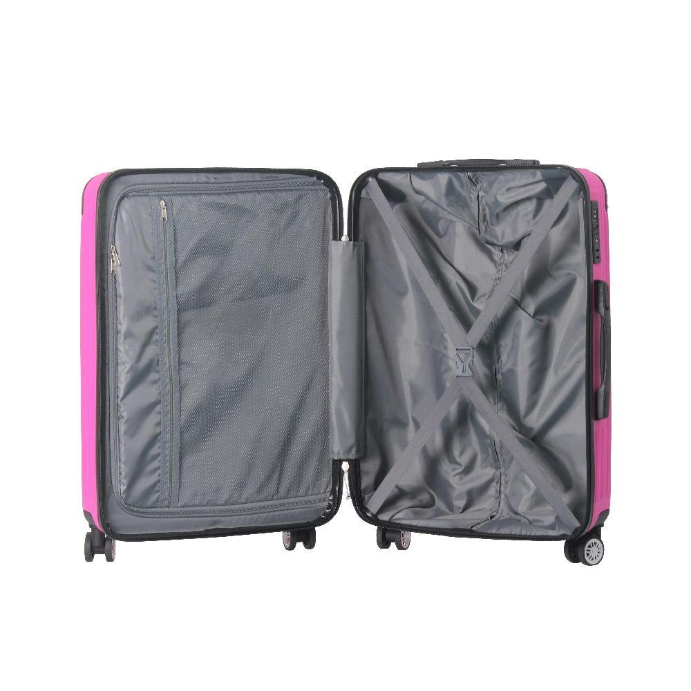 3-Piece Lightweight ABS Hardshell Luggage Set (20", 24", 26") in Honey Powder with Spinner Wheels, TSA Lock, and Adjustable Telescopic Handle - Durable Travel Suitcases