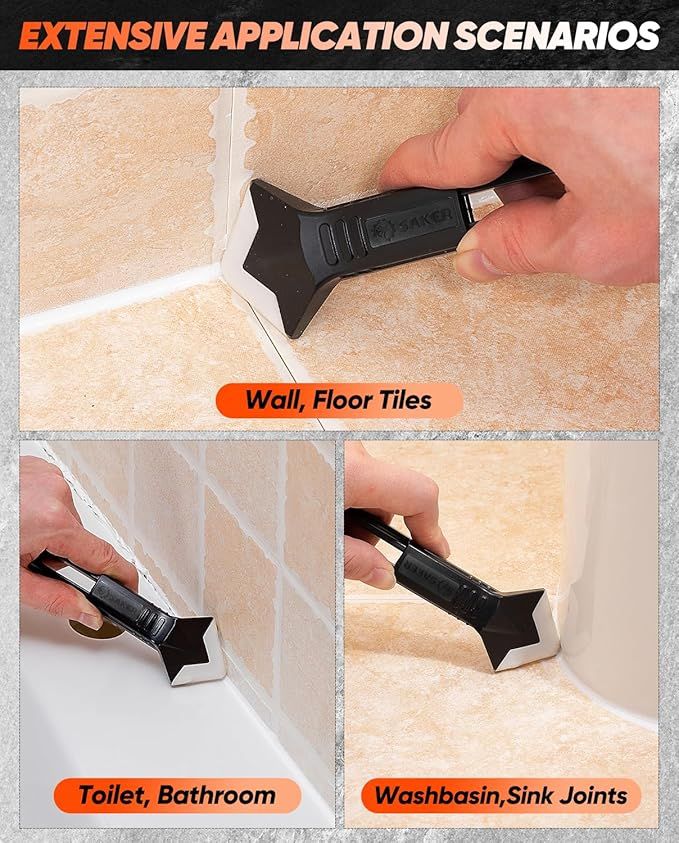 Silicone Caulking Finishing Tool Scraper Angle Scraper Bathroom