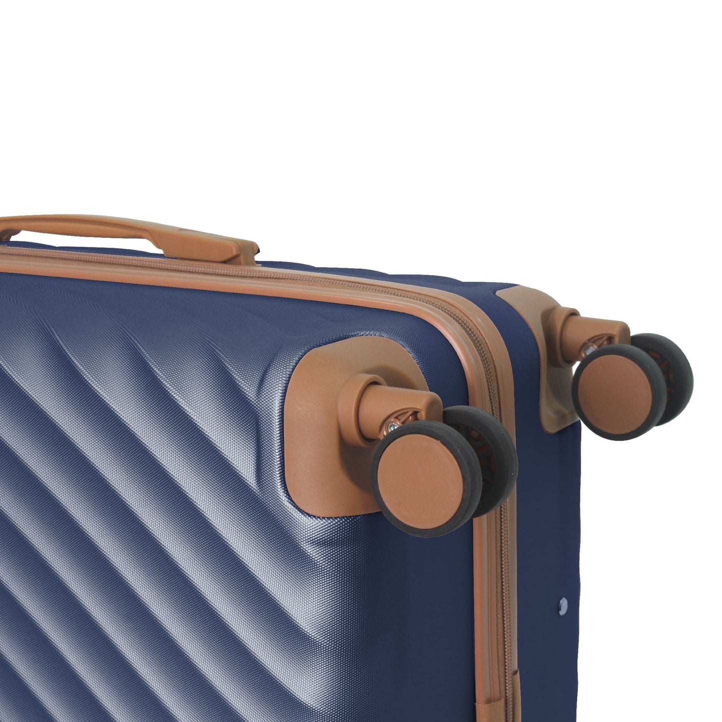 Luggage Sets ABS Hardshell 3pcs Luggage, Lightweight Durable Suitcase sets Spinner Wheels Suitcase with TSA Lock 20''24''28'' Available(Navy Blue)
