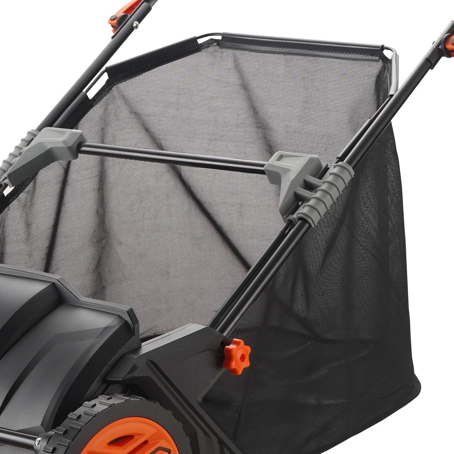 Push Lawn Sweeper, 21inch Leaf & Grass Collector, Strong Plastic Wheels & Heavy Duty Thickened Steel Durable to Use with Large Capacity 3.5 cu. ft. Mesh Collection Hopper Bag, 2 Spinning Brushes