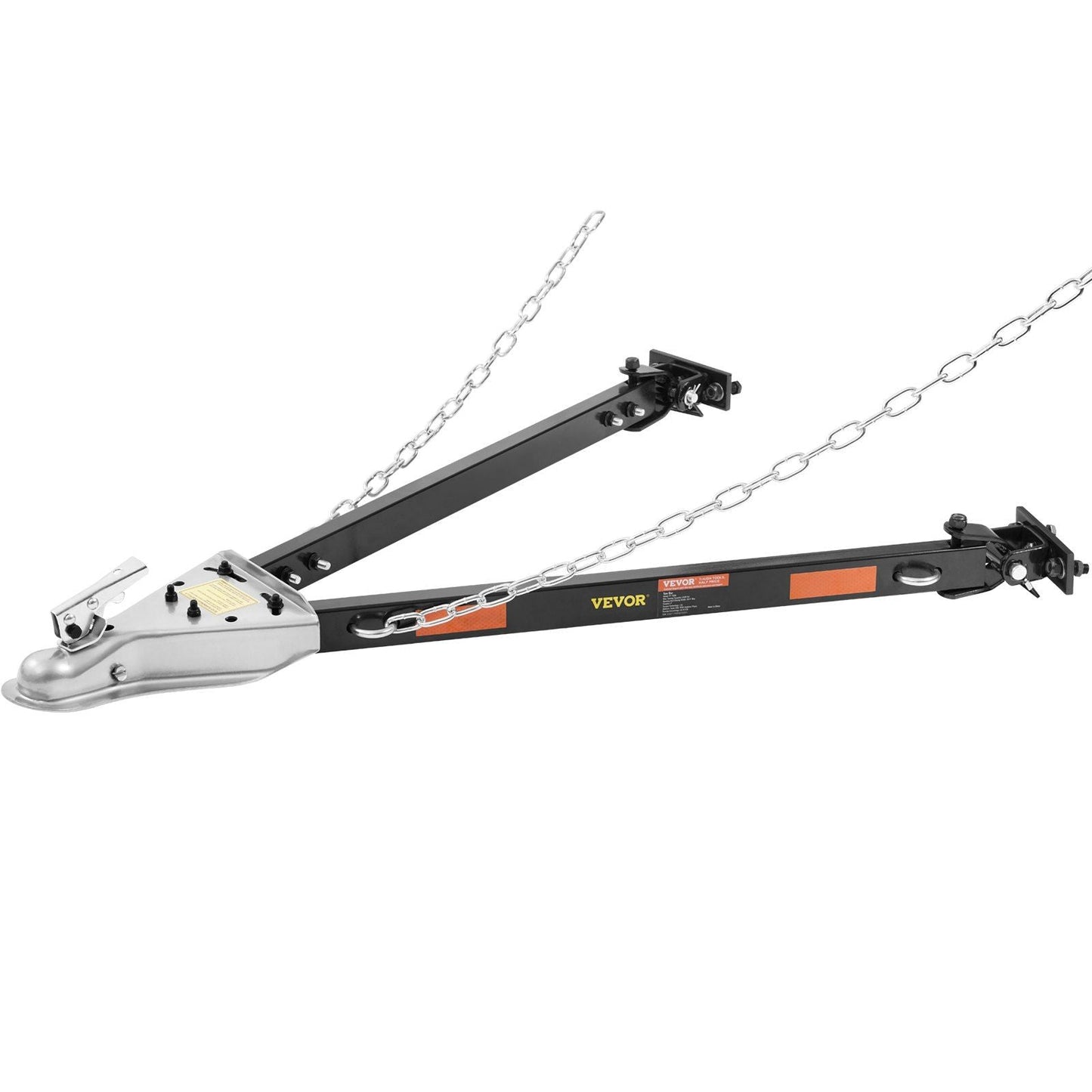 VEVOR Tow Bar, 5500 lbs Towing Capacity with Chains, Powder-Coating Alloy Steel Bumper-Mounted Universal Towing Bar, Coupler Fits 2-Inch Ball Hitch, 39.4-Inch Opening Width, for RV Car Trailer Truck