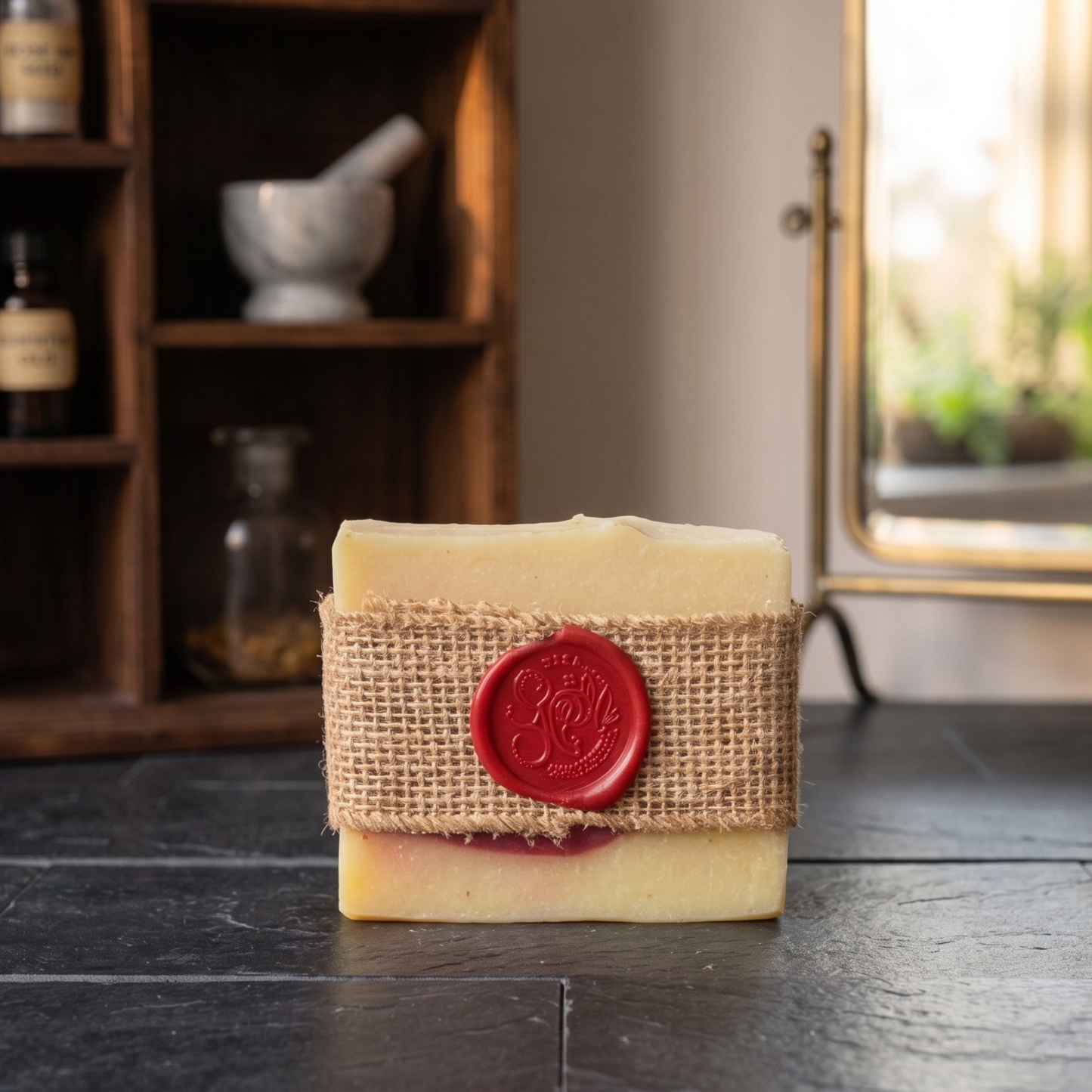 Crimson And Cream Goat Milk Soap With Citrus Raspberry Scent