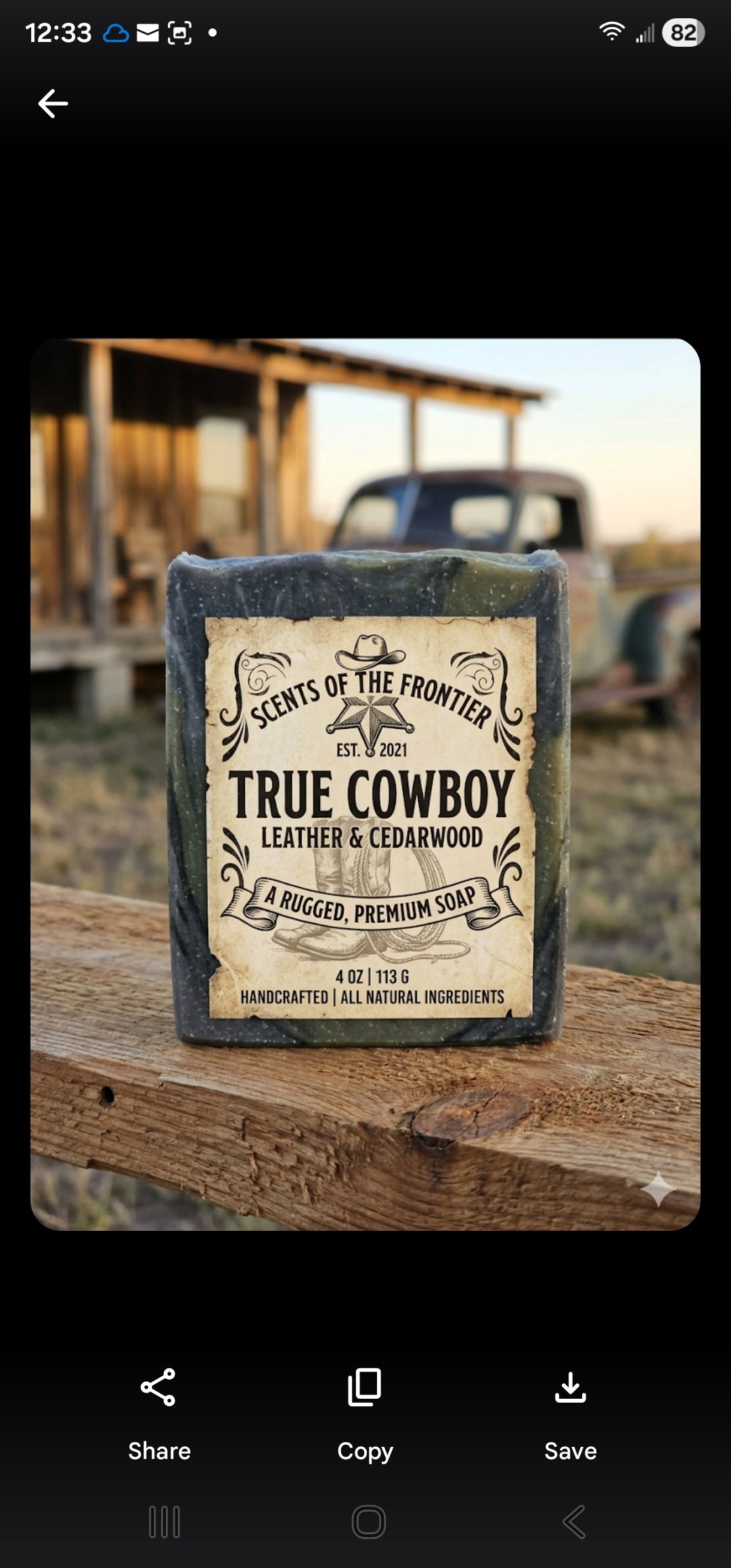 True Cowboy – Leather & Cedarwood Soap