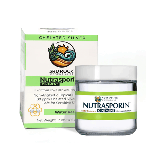 Nutrasporin® - 3oz JAR - All Natural First Aid Ointment 100ppm Silver Gel (Water Resistant)
