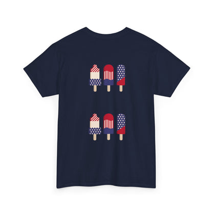 Merica Peace Hand graphic Tee | American Flag Popsicle back, Patriotic Fourth of July