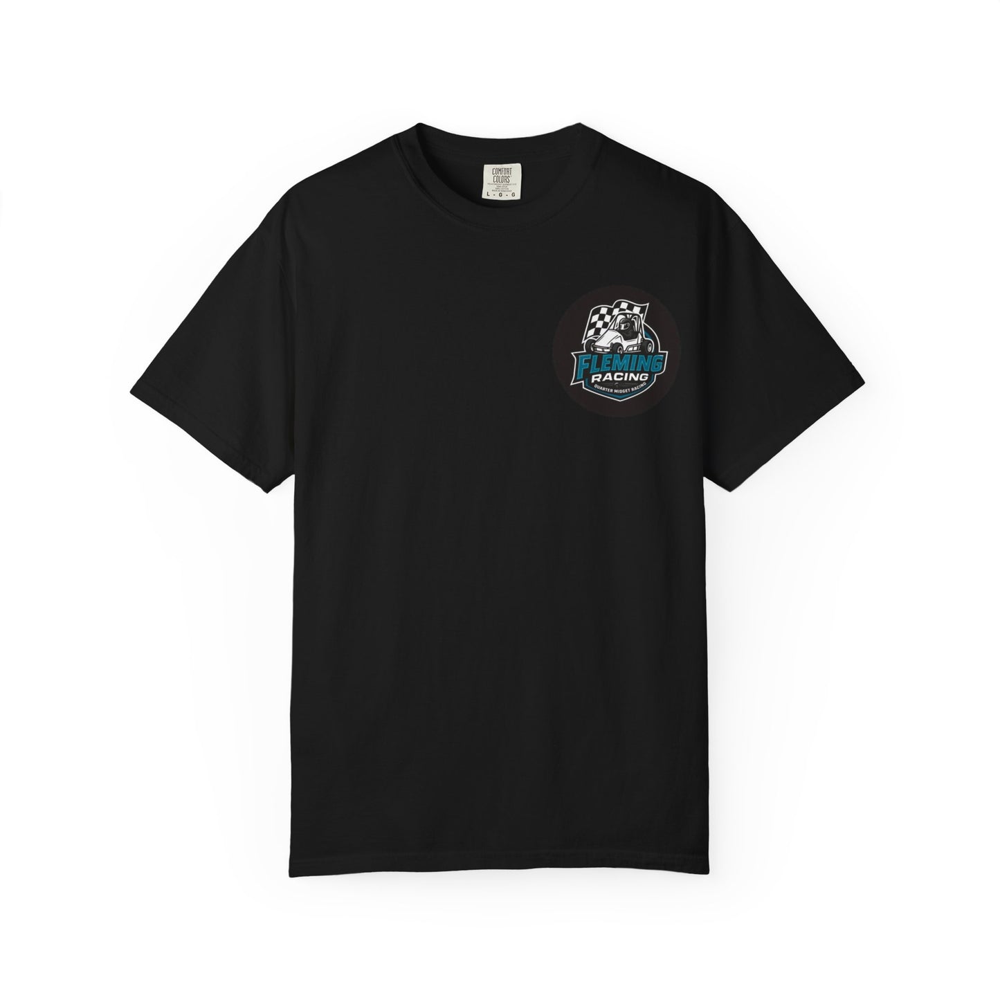 Fleming Racing QM Logo T-Shirt | Checkered Flag Circle Design
