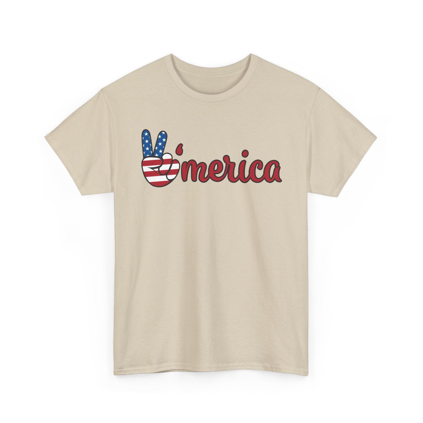 Merica Peace Hand graphic Tee | American Flag Popsicle back, Patriotic Fourth of July