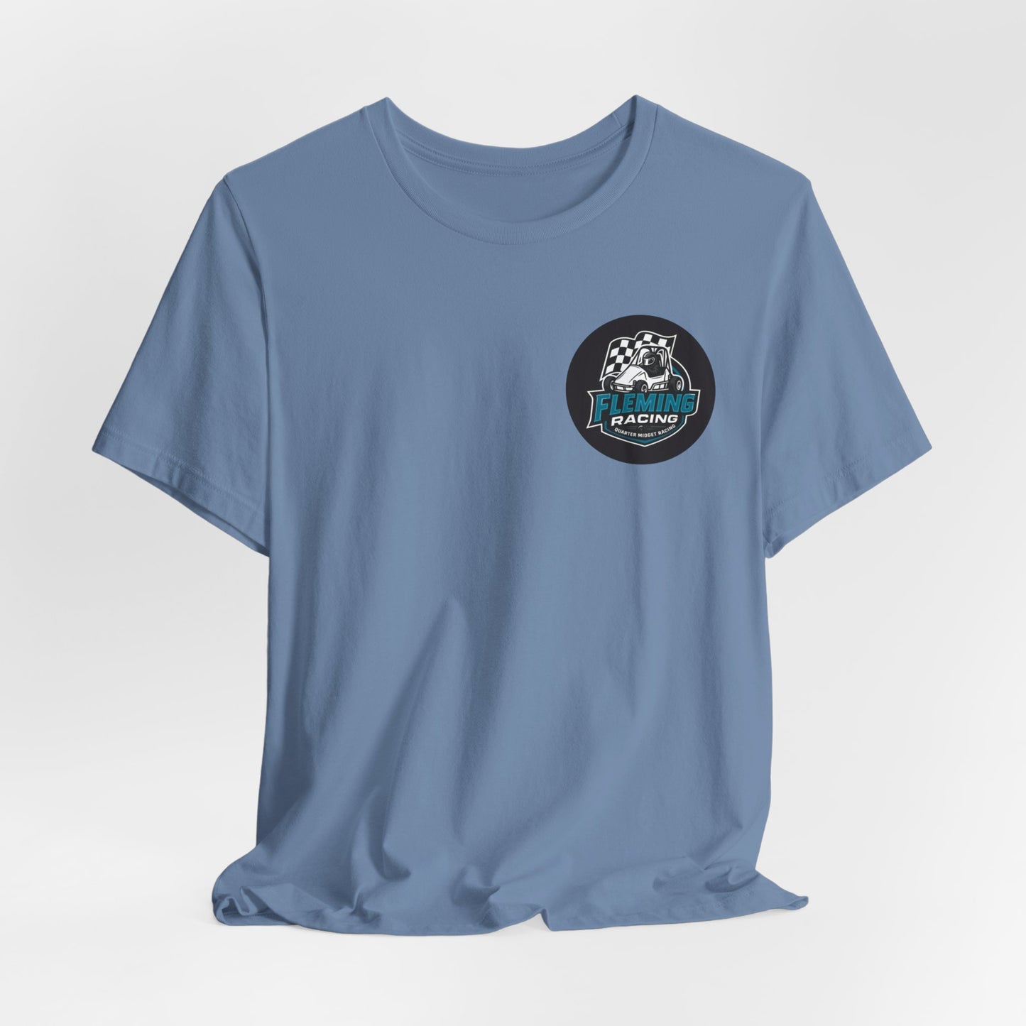 Fleming Racing Logo Tee | Racing Car Emblem T-Shirt
