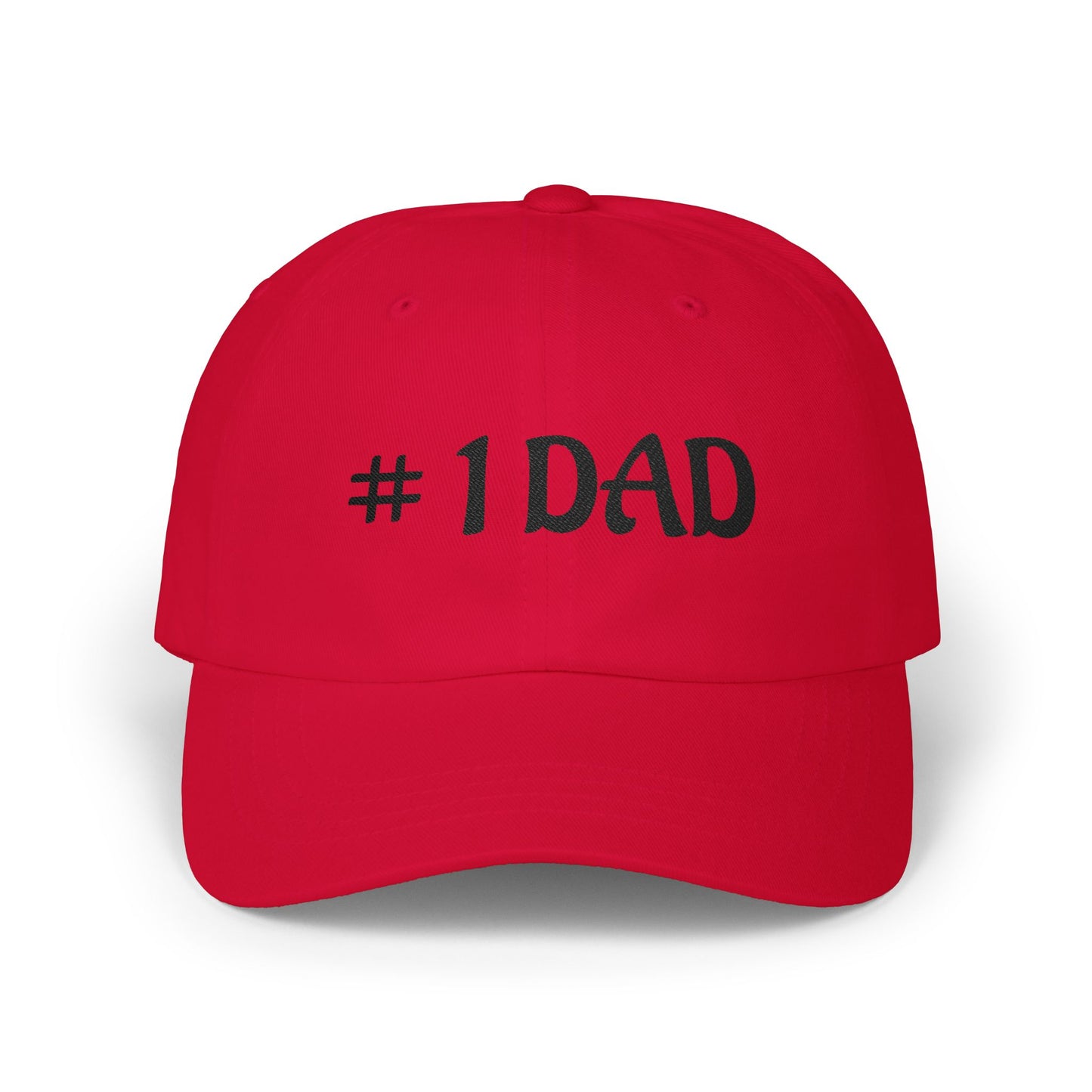 1 Dad Embroidered Dad Cap | White Baseball Hat