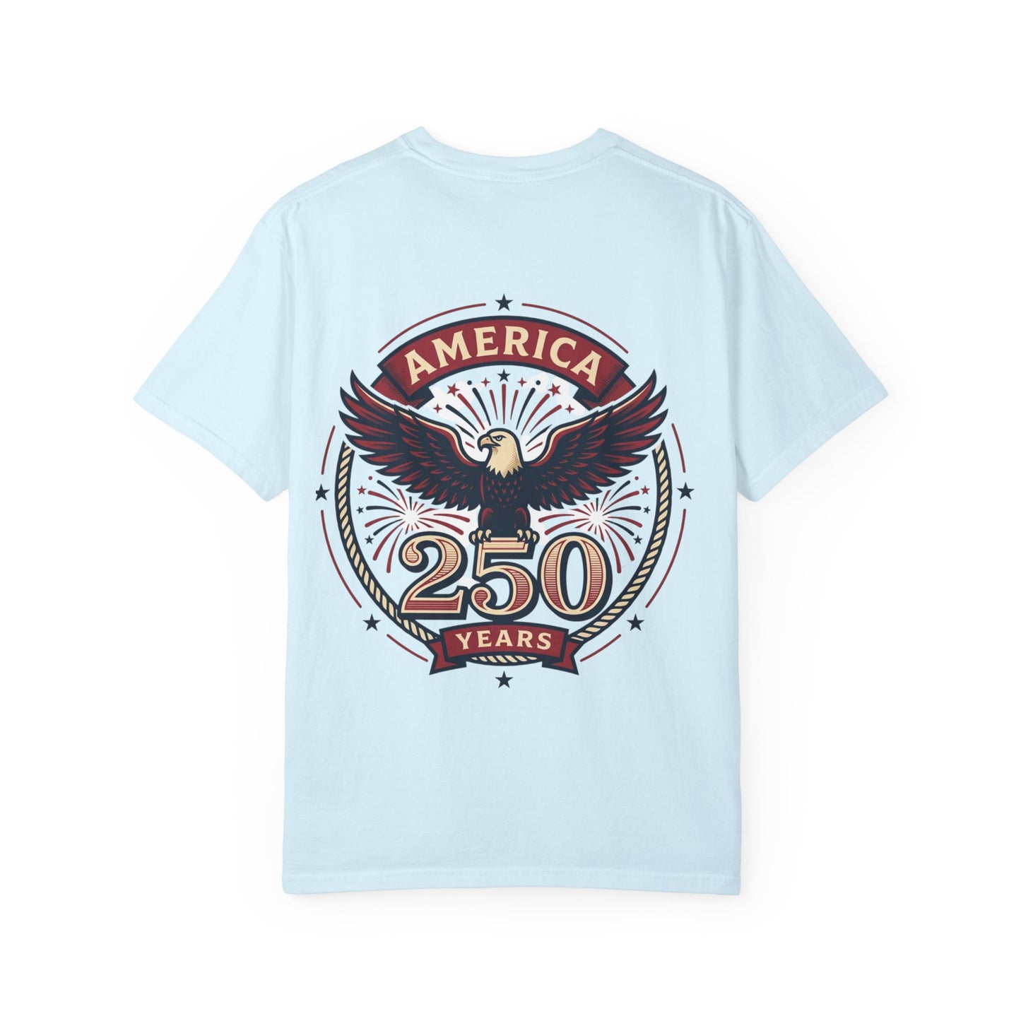 Patriotic Unisex T-Shirt, Celebrating America's 250th Anniversary, Vintage Eagle Design, Gift for Independence Day, USA Pride