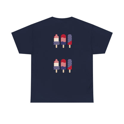Merica Peace Hand graphic Tee | American Flag Popsicle back, Patriotic Fourth of July