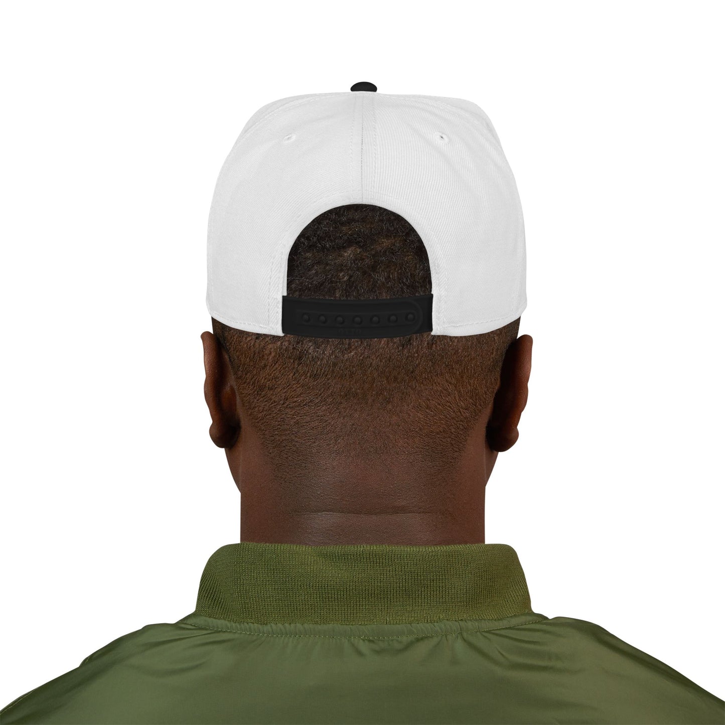 Smiling Ghost Patch Snapback | Embroidered Baseball Cap