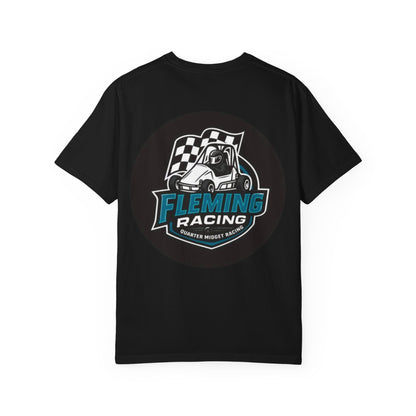 Fleming Racing QM Logo T-Shirt | Checkered Flag Circle Design