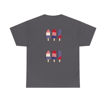 Merica Peace Hand graphic Tee | American Flag Popsicle back, Patriotic Fourth of July