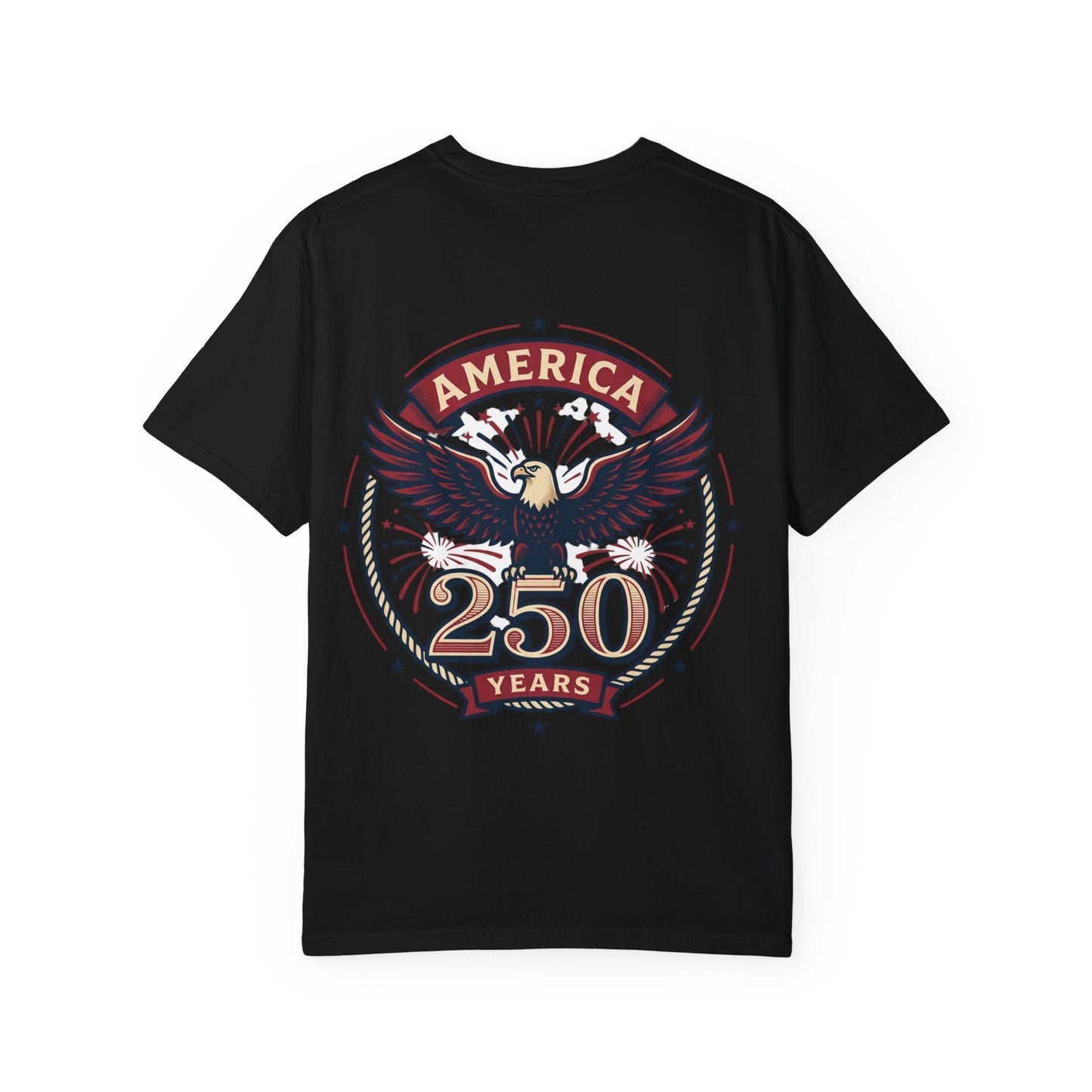 Patriotic Unisex T-Shirt, Celebrating America's 250th Anniversary, Vintage Eagle Design, Gift for Independence Day, USA Pride