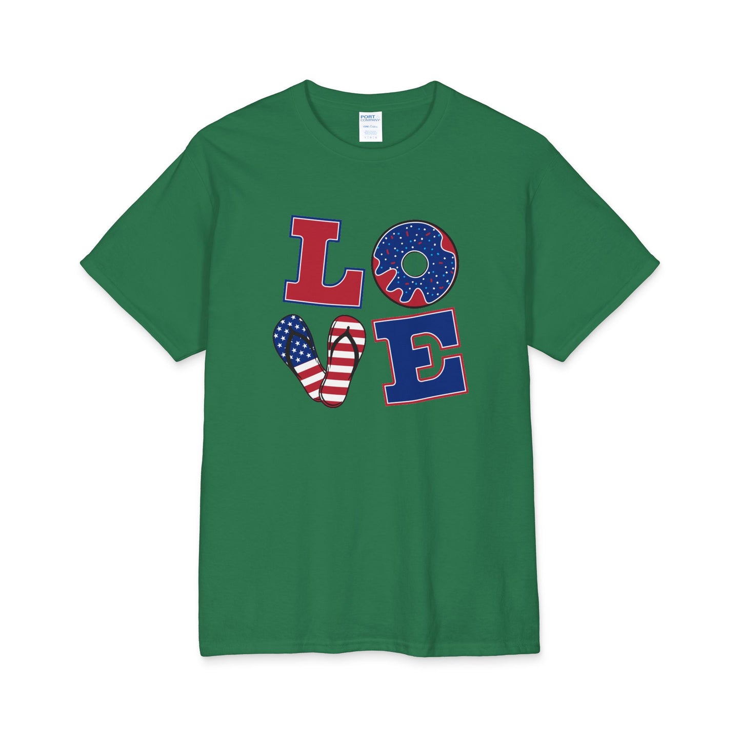 Live Love Liberty tee | Patriotic American flag donuts & popsicles | 4th of July