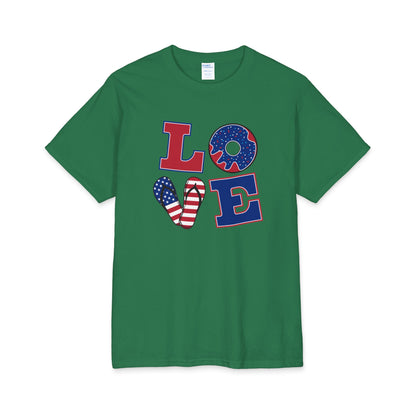 Live Love Liberty tee | Patriotic American flag donuts & popsicles | 4th of July