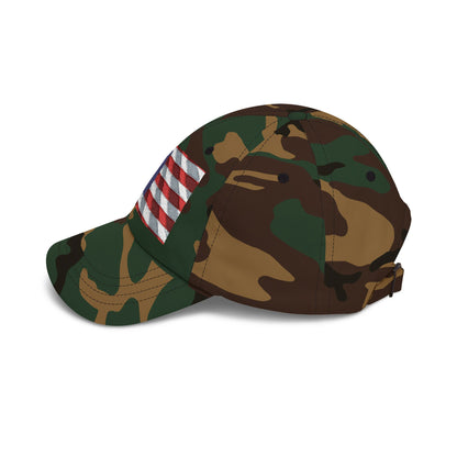 Distressed American Flag Dad Cap | Embroidered USA Baseball Hat