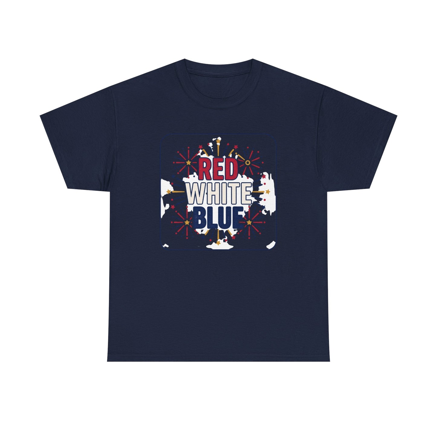 Red White Blue fireworks tee | Patriotic Fourth of July shirt