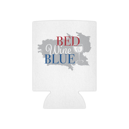 Red White Blue Wine Can Cooler | 4th of July Patriotic Drink Koozie
