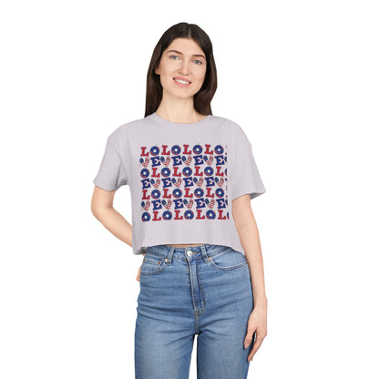 LOL Pattern Graphic Tee | Crop Top