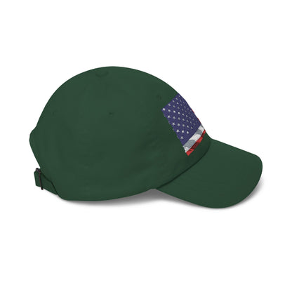 Distressed American Flag Dad Cap | Embroidered USA Baseball Hat