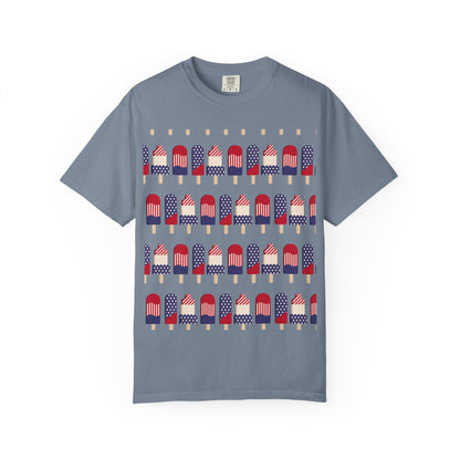 American Flag Popsicle T-shirt | Patriotic Fourth of July Ice Pop Tee