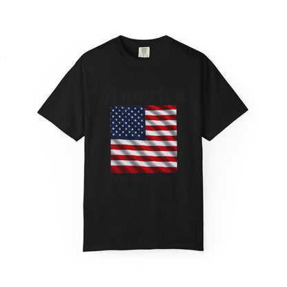 America Flag EST 1776-2026 T-Shirt | 250 Years Eagle Back Graphic