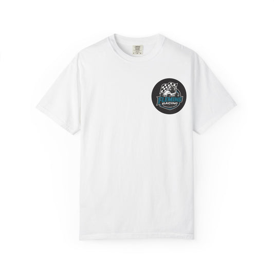 Fleming Racing QM Logo T-Shirt | Checkered Flag Circle Design