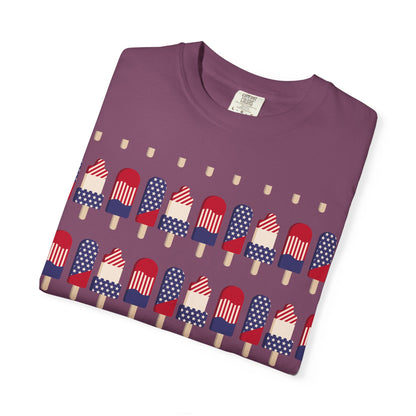 American Flag Popsicle T-shirt | Patriotic Fourth of July Ice Pop Tee