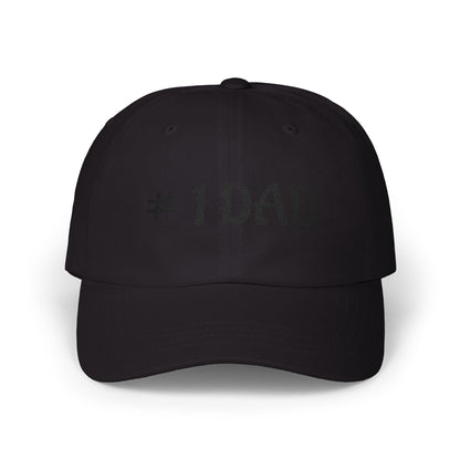 1 Dad Embroidered Dad Cap | White Baseball Hat