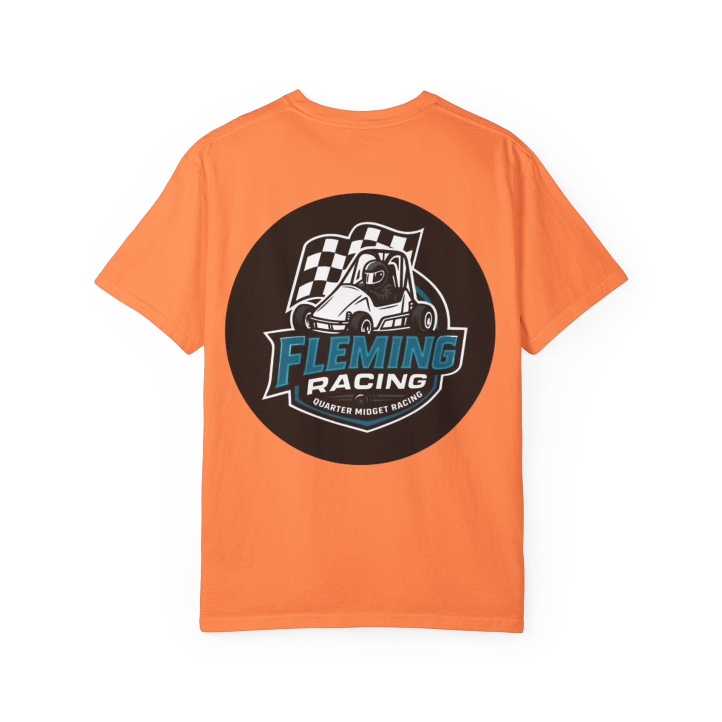 Fleming Racing QM Logo T-Shirt | Checkered Flag Circle Design