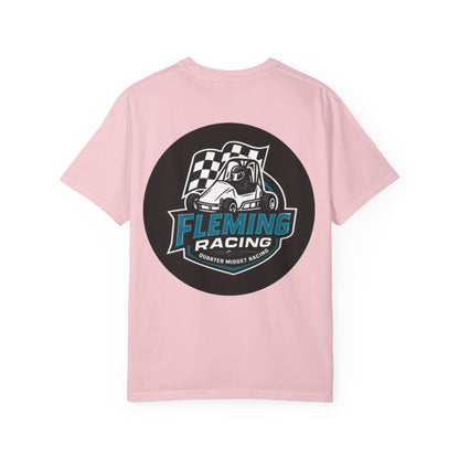 Fleming Racing QM Logo T-Shirt | Checkered Flag Circle Design