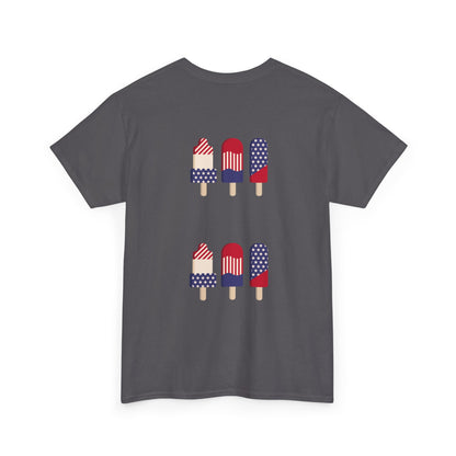 Merica Peace Hand graphic Tee | American Flag Popsicle back, Patriotic Fourth of July