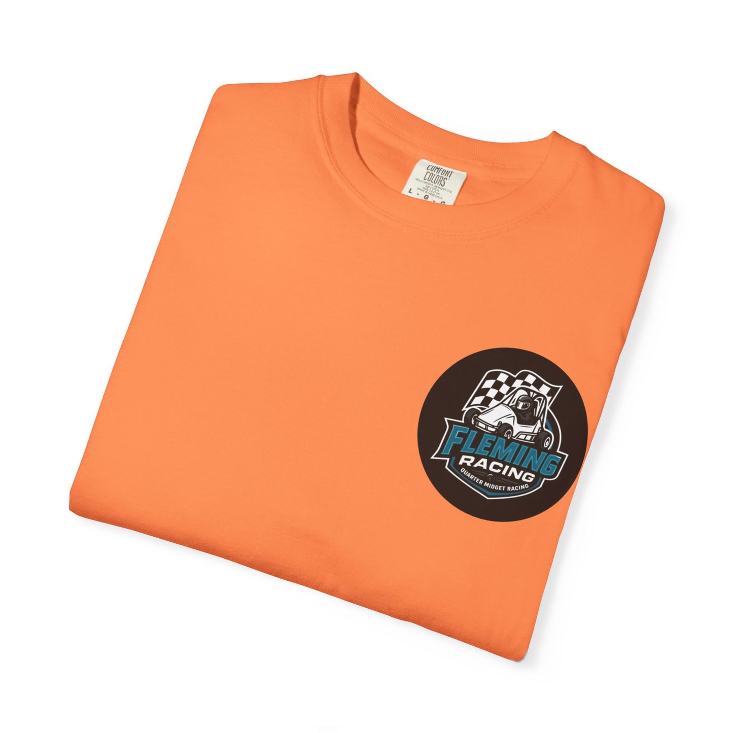 Fleming Racing QM Logo T-Shirt | Checkered Flag Circle Design