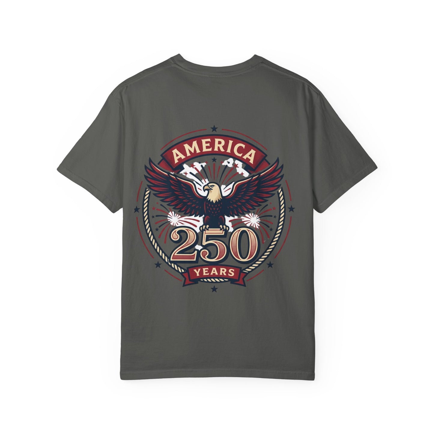 Patriotic Unisex T-Shirt, Celebrating America's 250th Anniversary, Vintage Eagle Design, Gift for Independence Day, USA Pride