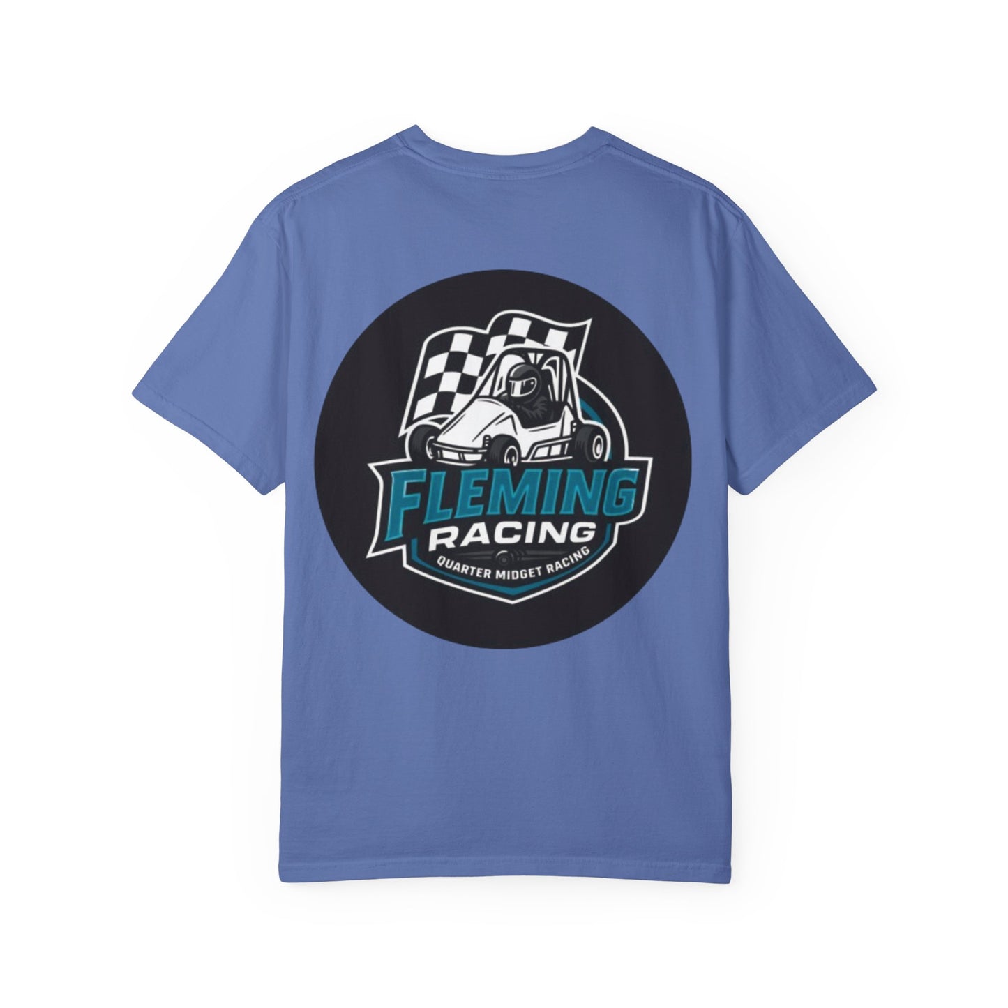 Fleming Racing QM Logo T-Shirt | Checkered Flag Circle Design