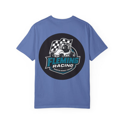 Fleming Racing QM Logo T-Shirt | Checkered Flag Circle Design