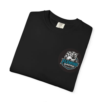 Fleming Racing QM Logo T-Shirt | Checkered Flag Circle Design
