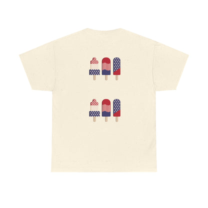 Merica Peace Hand graphic Tee | American Flag Popsicle back, Patriotic Fourth of July