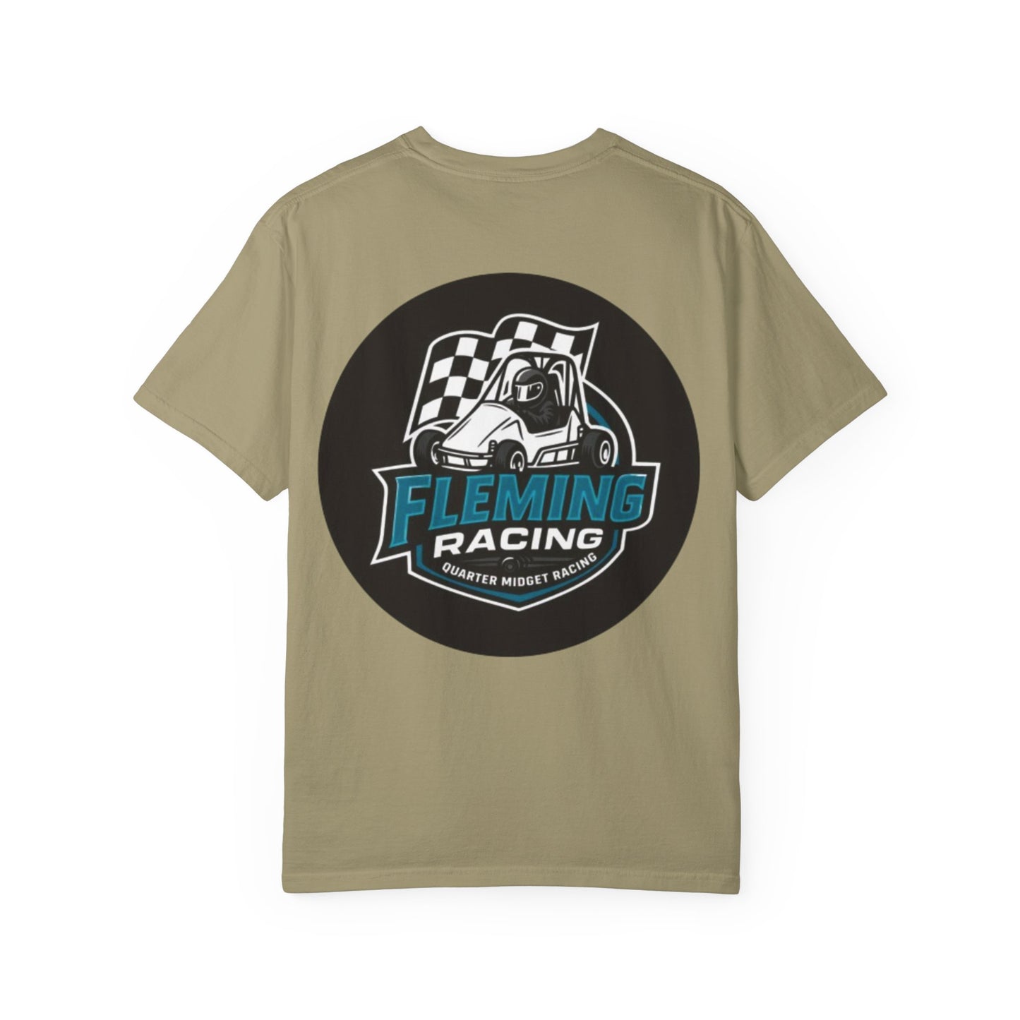 Fleming Racing QM Logo T-Shirt | Checkered Flag Circle Design