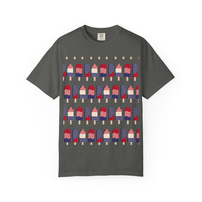 American Flag Popsicle T-shirt | Patriotic Fourth of July Ice Pop Tee