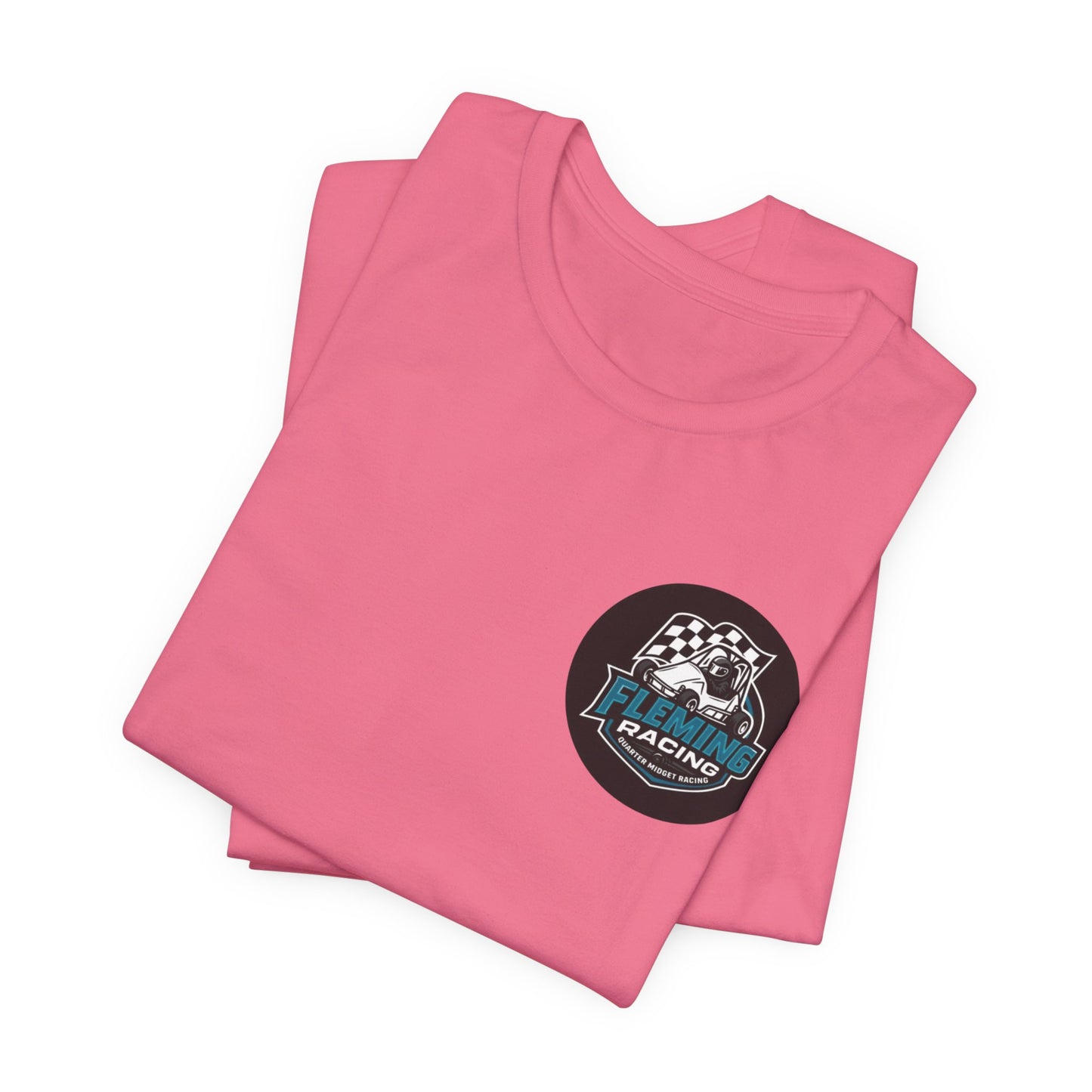 Fleming Racing Logo Tee | Racing Car Emblem T-Shirt
